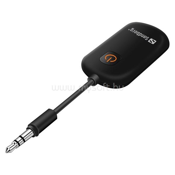 SANDBERG Bluetooth Adapter - Bluetooth Audio Link 2in1 TxRx (Bluetooth 5.1, 3,5 mm Jack, vevő/adó, fekete)
