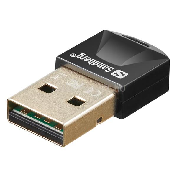 SANDBERG Bluetooth Adapter - USB Bluetooth 5.0 Dongle (fekete; BT5.0+EDR; Max: 20m)