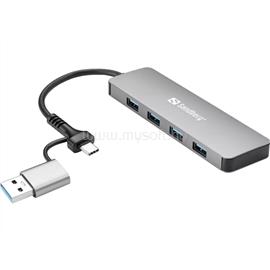 SANDBERG Hub és elosztó, USB-C/A to 4xUSB 3.0 Hub SANDBERG_136-63 small