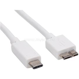 SANDBERG Kábel - USB-C to USB3.0 Micro-B (1m; fehér; USB-C bemenet; USB3.0 Micro-B kimenet) SANDBERG_136-07 small