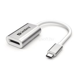 SANDBERG Kábel Átalakító - USB-C to DisplayPort Link (ezüst; USB-C bemenet - DisplayPort kimenet; Aluminium) SANDBERG_136-19 small