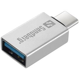 SANDBERG Kábel Átalakító - USB-C to USB3.0 Dongle (ezüst; USB-C bemenet; USB3.0 (anya) kimenet) SANDBERG_136-24 small