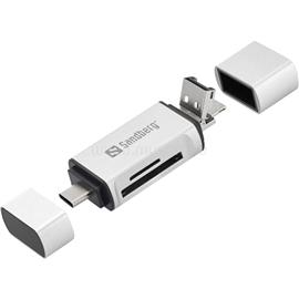 SANDBERG Kártyaolvasó - Multi Card Reader (fehér-fekete; USB; SD;SDHC;SDXC;XD;MS;CF) SANDBERG_136-28 small