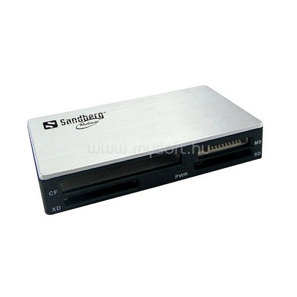 SANDBERG Kártyaolvasó - Multi Card Reader USB3.0 (ezüst-fekete; USB3.0; SD;SDHC;XD;MS;CF)