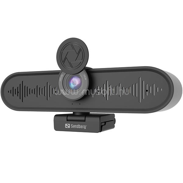 SANDBERG Konferencia Kamera - All-in-1 ConfCam 4K 4Mic (USB3.0, üveg lencse, 4K/30fps, Mikrofon/Hangszóró,, Max: 10m)