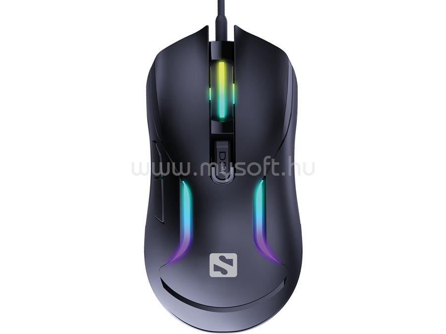 SANDBERG LightFlow 6D gamer vezetékes egér
