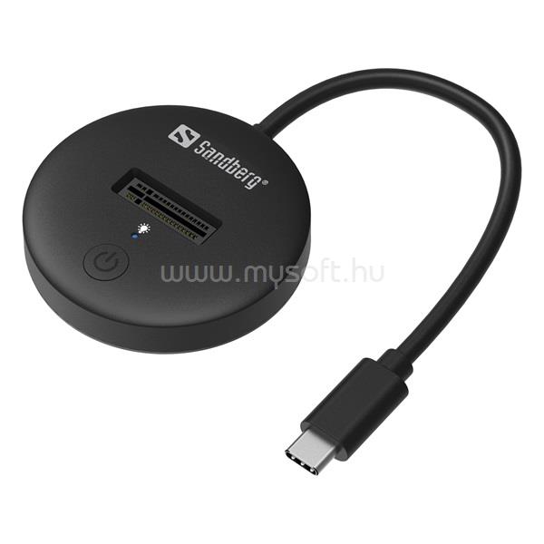 SANDBERG M.2 SSD dokkoló - USB 3.2 Dock for M.2+NVMe SSD