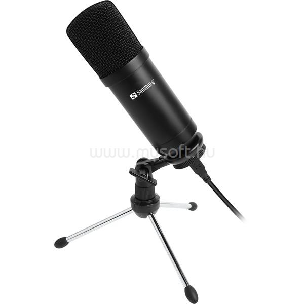 SANDBERG Streamer USB Desk Microphone (fekete)