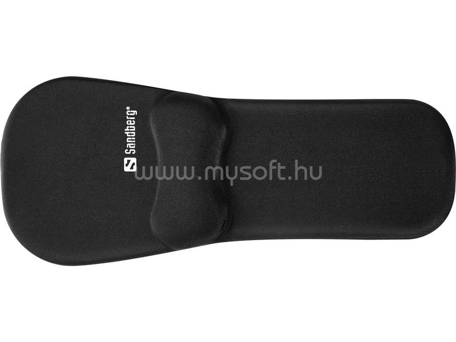 SANDBERG Mousepad with Wrist + Arm Rest egérpad (zselés csukló- és kartámasszal; fekete)