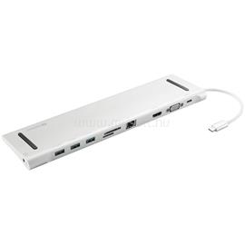 SANDBERG Notebook Dokkoló - USB-C 10-in-1 Docking Station (USB-C, HDMI/VGA, 3x USB3.0, 1x RJ-45, Audio, kártyaolvasó) SANDBERG_136-31 small