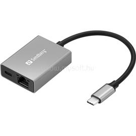 SANDBERG PD100W RTL8153B+LDR6203S 1Gb/s USB-C RJ45 hálózati adapter SANDBERG_136-60 small
