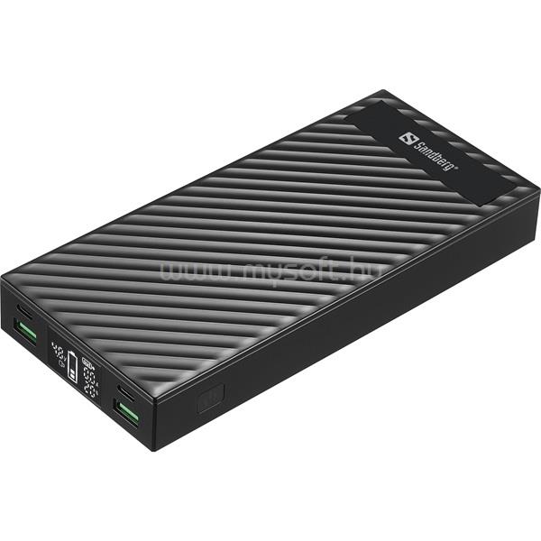 SANDBERG Powerbank 2xUSB-C PD100W 30000 (2x USB-C PD(100W), 2x USB-A3.0 (QC))
