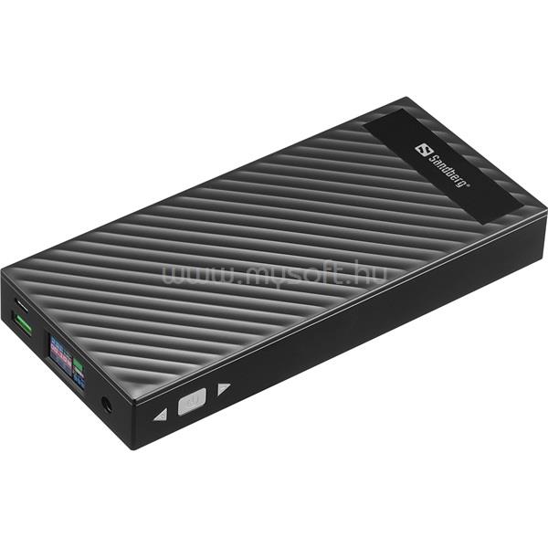 SANDBERG Powerbank 30000 AlwaysOn DC+PD (2x USB-C PD(100W), USB-A3.0 (QC), AlwaysOn)