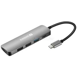 SANDBERG USB-C tartozék, USB-C Dock HDMI+3xUSB+PD 100W SANDBERG_136-32 small