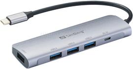 SANDBERG USB-C to 4 x USB 3.0 Hub SAVER (USB-C bemenet; 4xUSB3.0 kimenet) SANDBERG_336-20 small