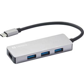 SANDBERG USB Hub - USB-C Hub 1xUSB3.0+3x2.0 SAVER (USB-C bemenet; 1xUSB3.0+3xUSB2.0 kimenet) SANDBERG_336-32 small