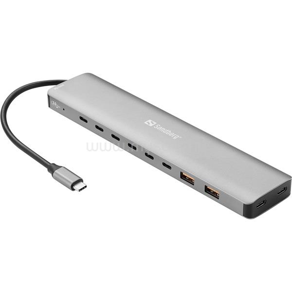 SANDBERG USB Hub - USB-C to 8 x USB-C + 2xUSB-A 100W