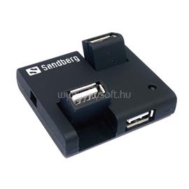 SANDBERG USB Hub 4 port (fekete; kihajtható csatlakozók; kábel) SANDBERG_133-67 small