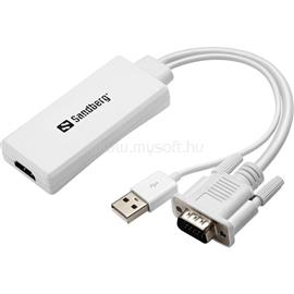 SANDBERG VGA, HDMI és DVI konvertáló, VGA+Audio to HDMI Converter SANDBERG_508-78 small