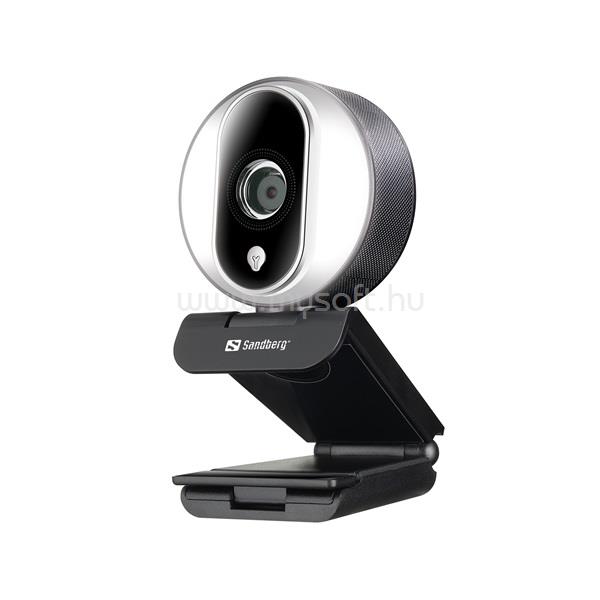 SANDBERG Streamer USB Webcam Pro (1920x1080 képpont, 2 Megapixel, 1080p/30 FPS; USB 2.0, mikrofon)