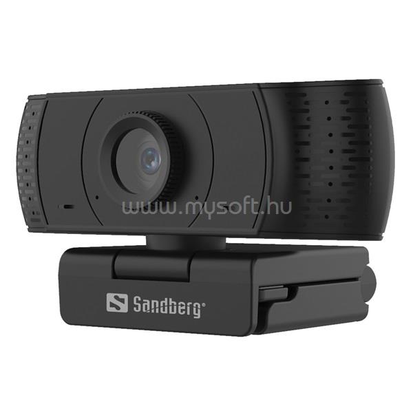 SANDBERG Webkamera - USB Office Webcam 1080P HD (1920x1080, 30 FPS, USB 2.0, univerzális csipesz, mikrofon, 1,2m kábel)