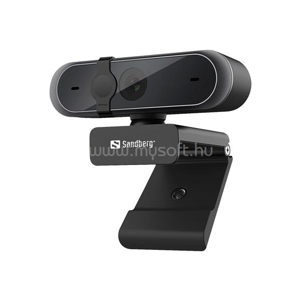 SANDBERG USB Webcam Pro (2592x1944 képpont, 5 Megapixel, 30 FPS, USB 2.0, univerzális csipesz, mikrofon)