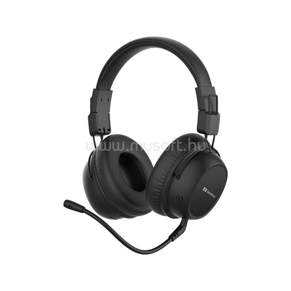 SANDBERG ANC FlexMic Bluetooth headset (Bluetooth, hajlítható mikrofon, fekete)