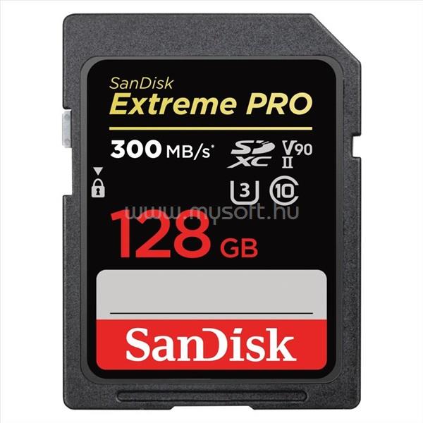 SANDISK 128GB SD (SDXC Class 10 UHS-II U3) Extreme Pro memóriakártya
