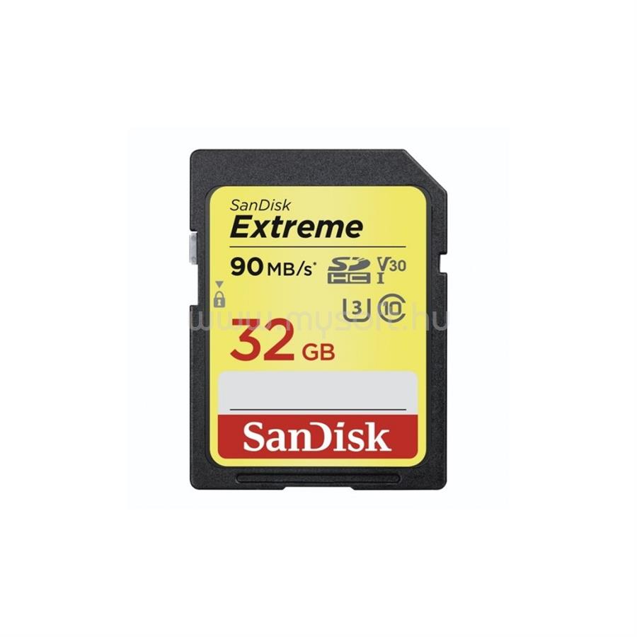 SANDISK 215402, SDHC EXTREME KÁRTYA 32GB, 100MB/s , UHS-I, Class 10, U3, V30