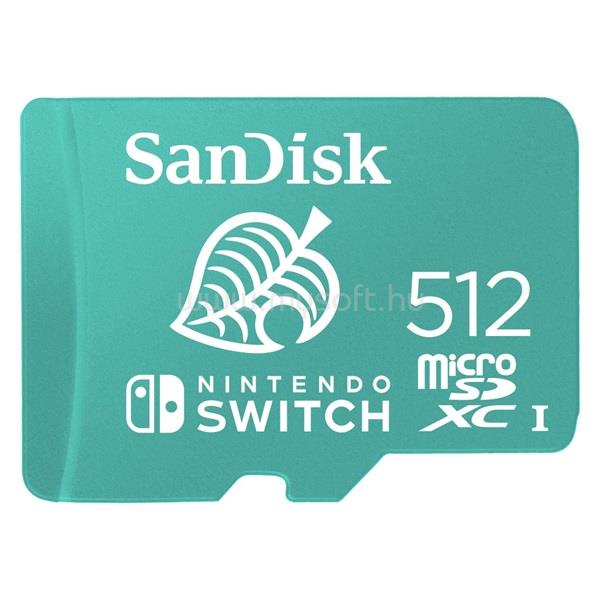 SANDISK 512GB SD micro (SDXC Class 10 UHS-I U3) Nintendo Switch memória kártya