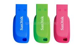 SANDISK CRUZER BLADE USB 2.0 16GB 3-PACK pendrive (kék, zöld, rózsaszín) SDCZ50C-016G-B46T small