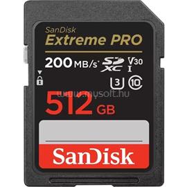 SANDISK EXTREME PRO SDXC 512GB 200MB/S 140MB/S Class 10 UHS-I U3 V30 memóriakárftya SANDISK_SDSDXXD-512G-GN4IN small