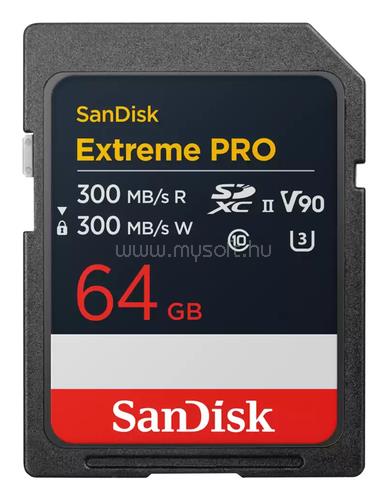 SANDISK EXTREME PRO SDXC 64GB UHS-II Class3 U3 V90 memóriakártya