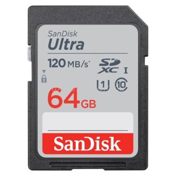 SANDISK memóriakártya SDHC ULTRA 64GB, 120MB/s, CL10, UHS-I