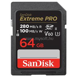 SANDISK SDXC EXTREME PRO KÁRTYA 64GB, 280/100 MB/s, UHS-II, V60,C10 (215491) SANDISK_SDSDXEP-064G-GN4IN small