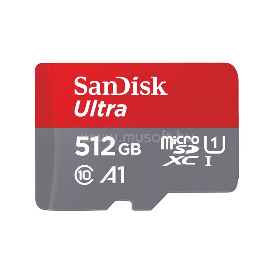 SANDISK Ultra 512 GB Class 10/UHS-I microSDXC with SD adapter