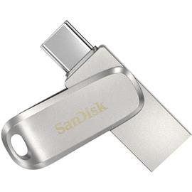 SANDISK ULTRA DUAL LUXE USB 3.1 USB-C 256GB pendrive (ezüst) 186465 small