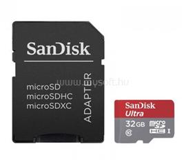 SANDISK ULTRA MICROSDHC + SD ADAPTER 32GB 100MB/S CLASS 10 UHS-I U1 memóriakártya SANDISK_SDSQUNR-032G-GN6TA small