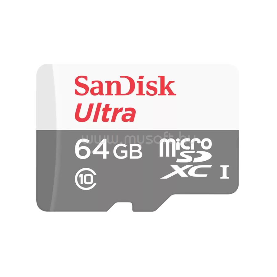 SANDISK Ultra microSDXC memóriakártya 64GB, Class10, UHS-I