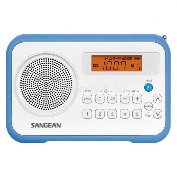 SANGEAN PR-D18W/B AM/FM-sztereó szintézeres kék hordozható rádió