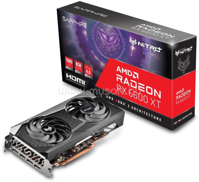 SAPPHIRE Videokártya AMD Radeon RX 6600 XT 8GB GDDR6 NITRO+ OC
