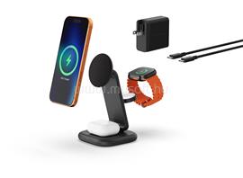 SATECHI 3-in-1 Foldable Qi2 25W Wireless Charging Stand -Type A,G,C for US,EU,UK - Space Black ST-Q25F31C-EA small