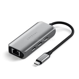 SATECHI 4-in-1 USB-C Hub with 2.5 Gigabit Ethernet - Space Gray ST-H3C25EM small