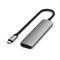 SATECHI 4-in-1 USB-C Slim Multiport Adapter 4K - Space Grey ST-P4SM small