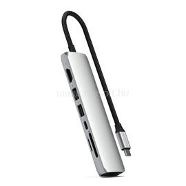 SATECHI 7-in-1 USB-C Slim Multiport Adapter with Ethernet - Silver ST-P7SS small