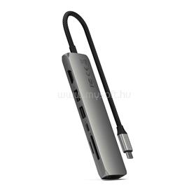 SATECHI 7-in-1 USB-C Slim Multiport Adapter with Ethernet - Space Grey ST-P7SM small