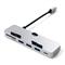 SATECHI Aluminum Type-C CLAMP PRO Hub (3x USB 3.0,MicroSD) - Silver ST-TCIMHS small