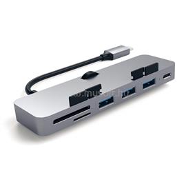 SATECHI Aluminum Type-C CLAMP PRO Hub (3x USB 3.0,MicroSD) - Space Grey ST-TCIMHM small
