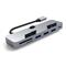SATECHI Aluminum Type-C CLAMP PRO Hub (3x USB 3.0,MicroSD) - Space Grey ST-TCIMHM small