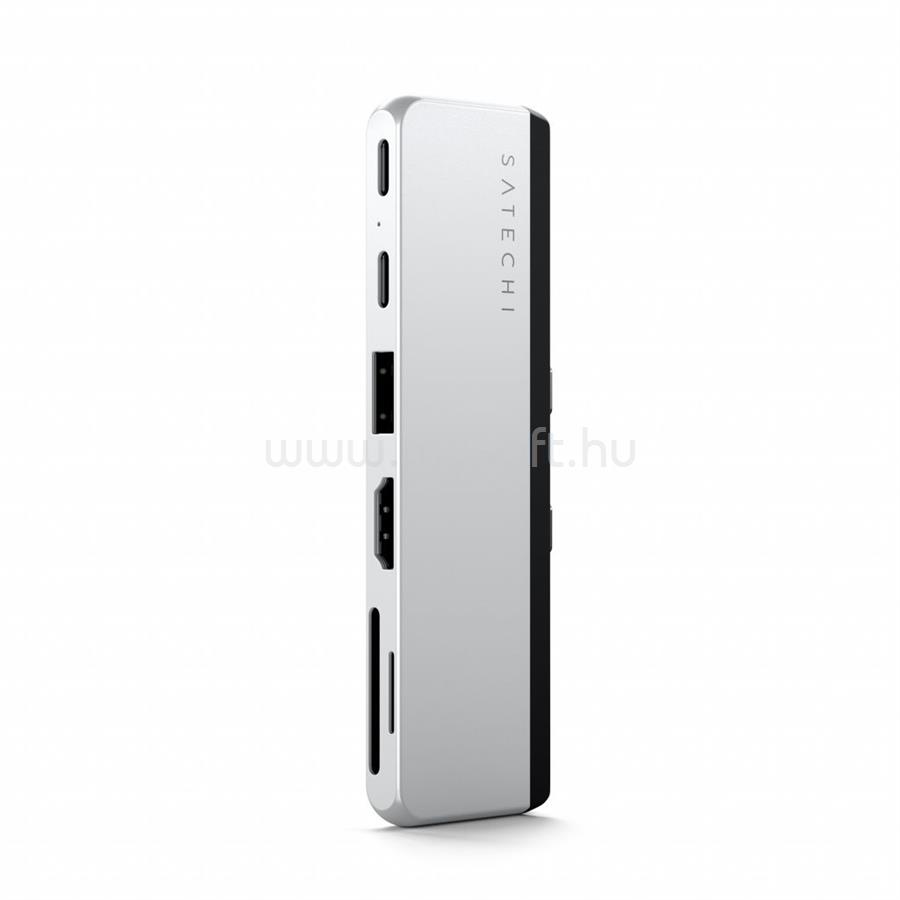 SATECHI DUAL USB-C HUB for SURFACE PRO 9 (1x USB4 Pass-through Port 100W?PD, 1x 6K/60Hz or Dual 4K/60Hz Video?40Gbps,2x USB-C 3.2 Gen 2 Port, 1x USB-A 3.2 Gen 2, HDMI 2.0 Port (4K/60Hz)?SD/microSD)